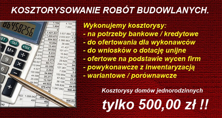 Kosztorysy budowlane Kraków Kosztorysy budowlane - Kraków.